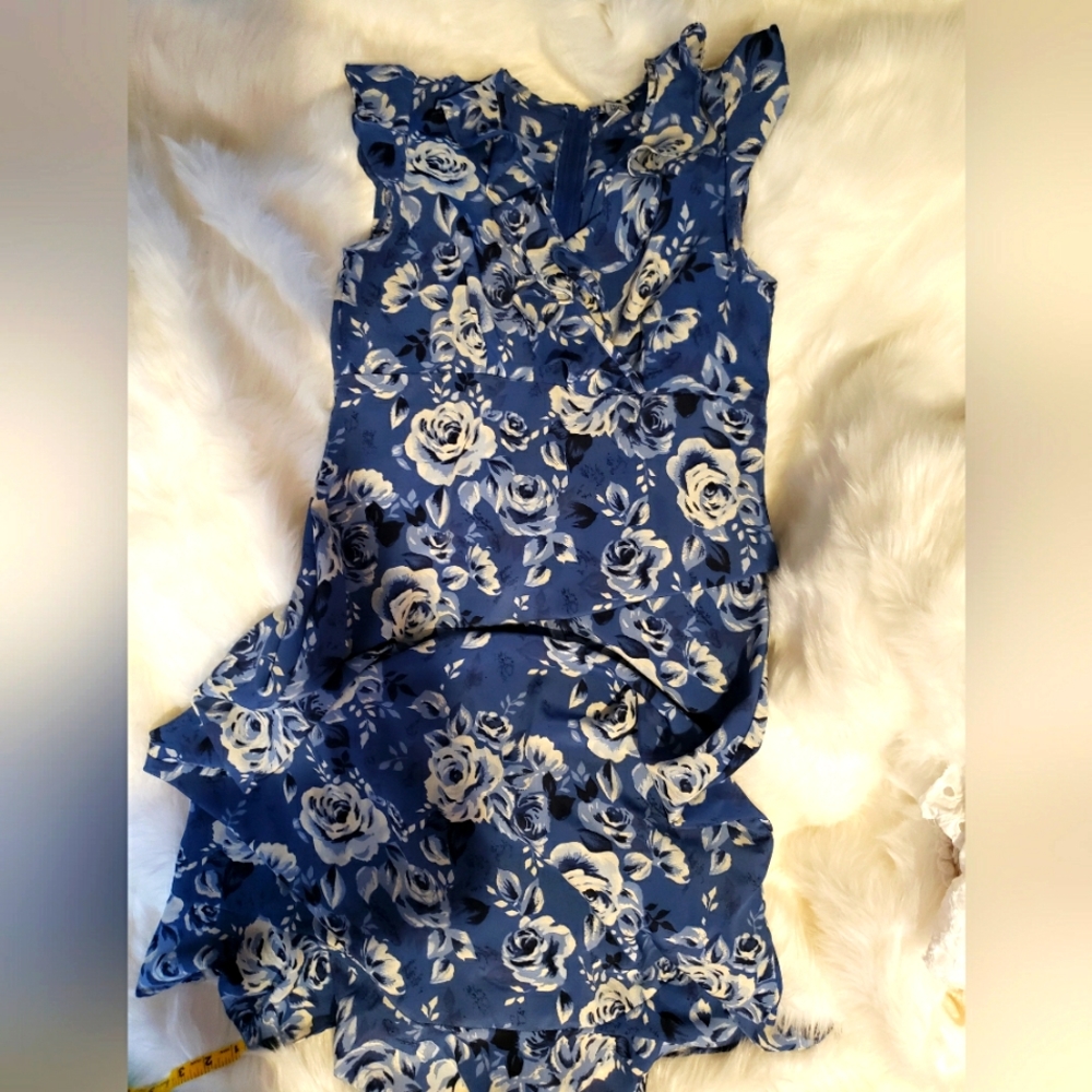 5 For $10 B' Real Blue and White Maxi dress.